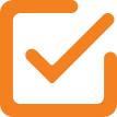 orange tick icon